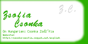 zsofia csonka business card